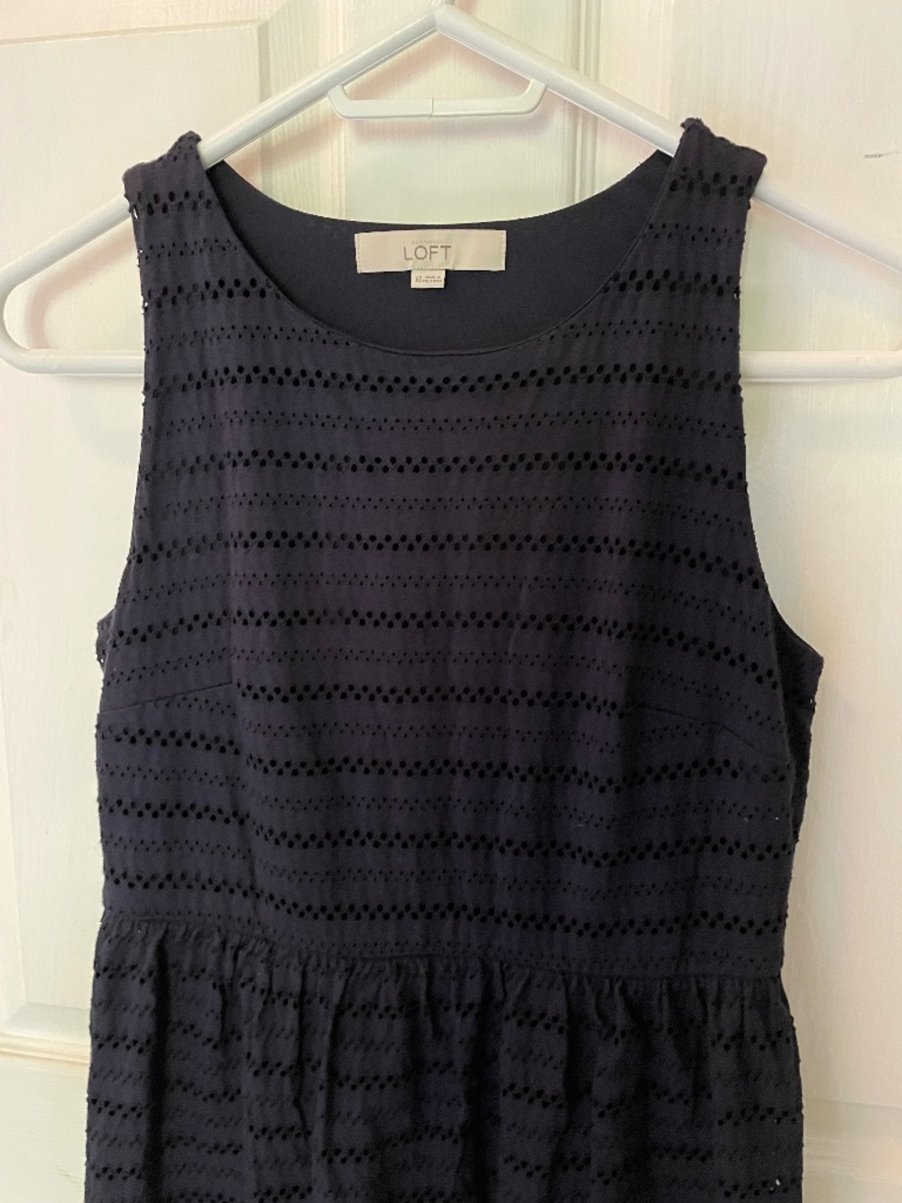 LOFT Navy Blue Cotton Sundress – Size XS
